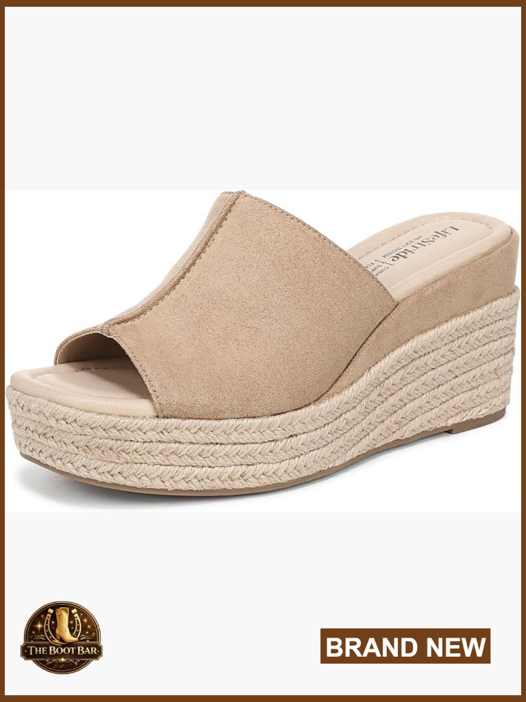 Women's Platform Wedge Sandal Espadrille Slingback Slip On